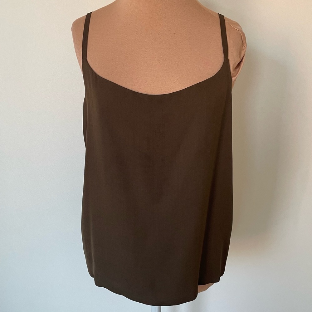Michael Kors Vintage USA Brown Spaghetti Strap Sleeveless Camisole Tank Top Sz S